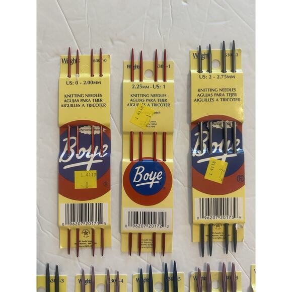 Lot Of 8 Boye Crochet 3pc Value Set Aluminum Crochet Hooks Knitting Needles NEW - Picture 3 of 7